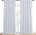 NICETOWN Greyish White Bedroom Curtain Panels for Room Darkening