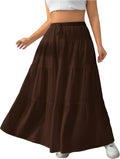 Verdusa Women's Boho Tiered Ruffle Maxi Skirt - Flowy Summer Look