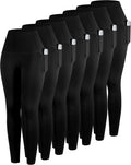 Leggings with Pockets for Women - 7-Pack High Waisted Workout Pants