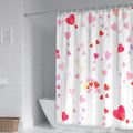Heart Valentine Shower Curtain Decor Candy Heart Waterproof Fabric