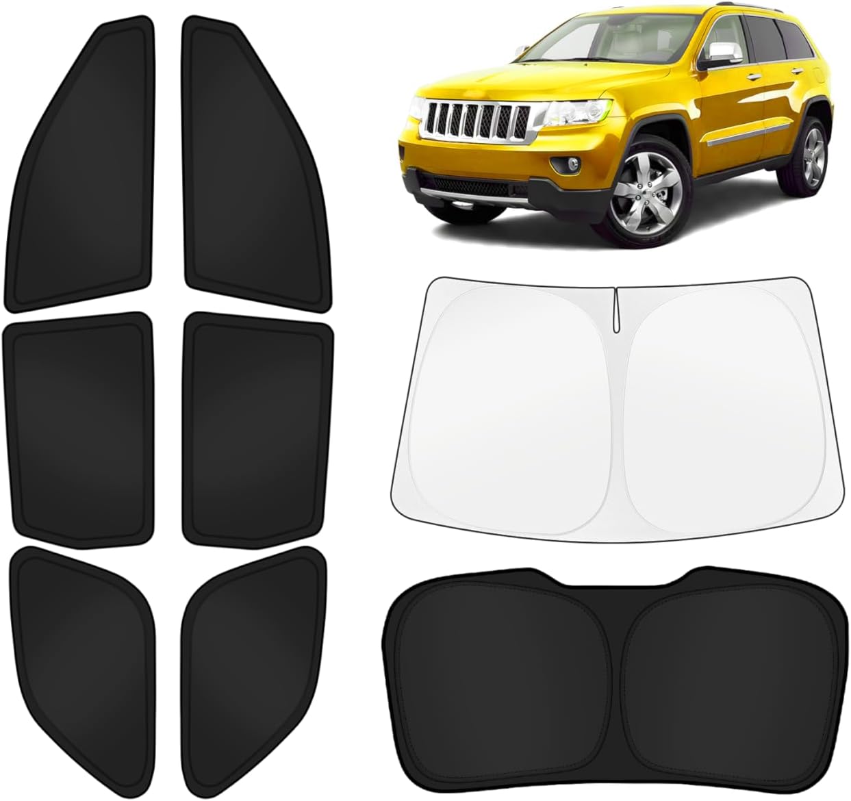 KUST Car Window Shades for Jeep Grand Cherokee 2011-2021