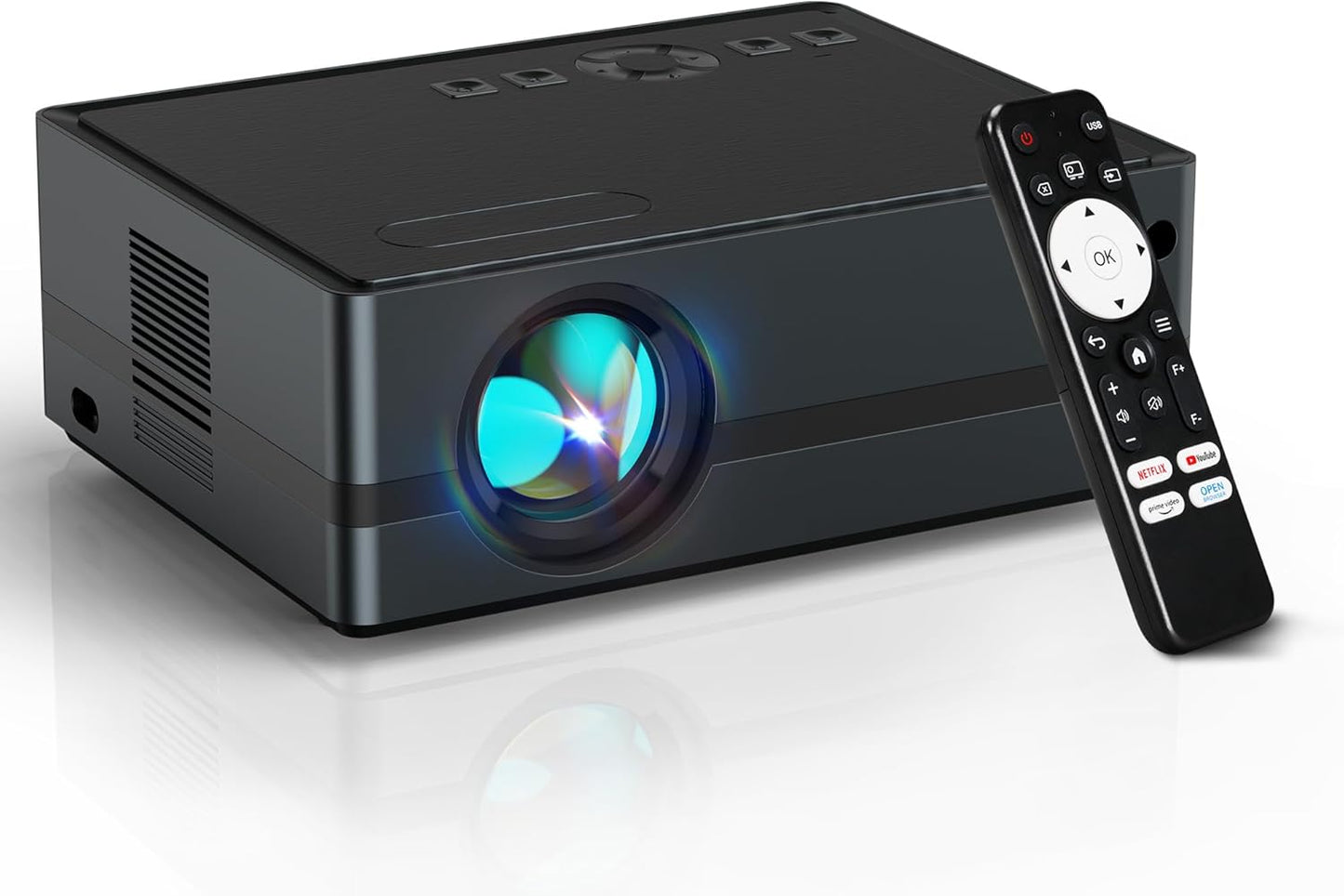 Bietrun 4K Full HD Projector with Netflix, Bluetooth & WiFi