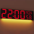 30 in Large Digital Wall Mount Clock - Big LED, Remote, Auto DST