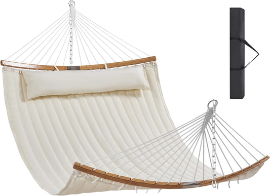 VEVOR Double Quilted Fabric Hammock for Outdoor Relaxation