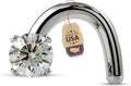 FreshTrends Diamond Nose Ring 20G 1.5mm - Dainty 14K Gold Twist