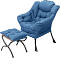 Welnow Lazy Chair with Ottoman - Plush Modern Lounge Accent Chair