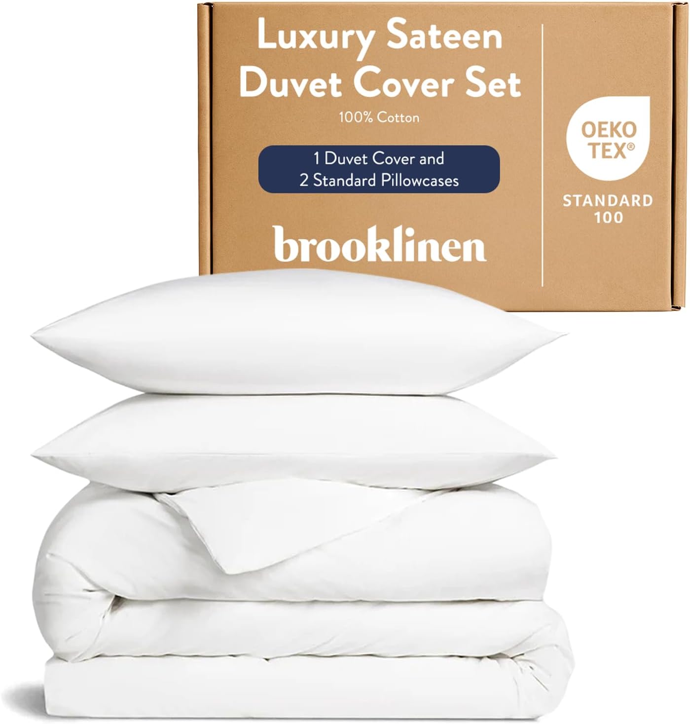 Luxury Sateen Duvet Cover Set for Full/Queen Size Bedding