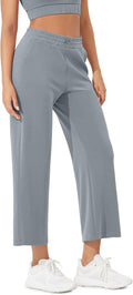 ODODOS Women's Modal Soft Wide Leg Pants - Adjustable High Waist Shoes