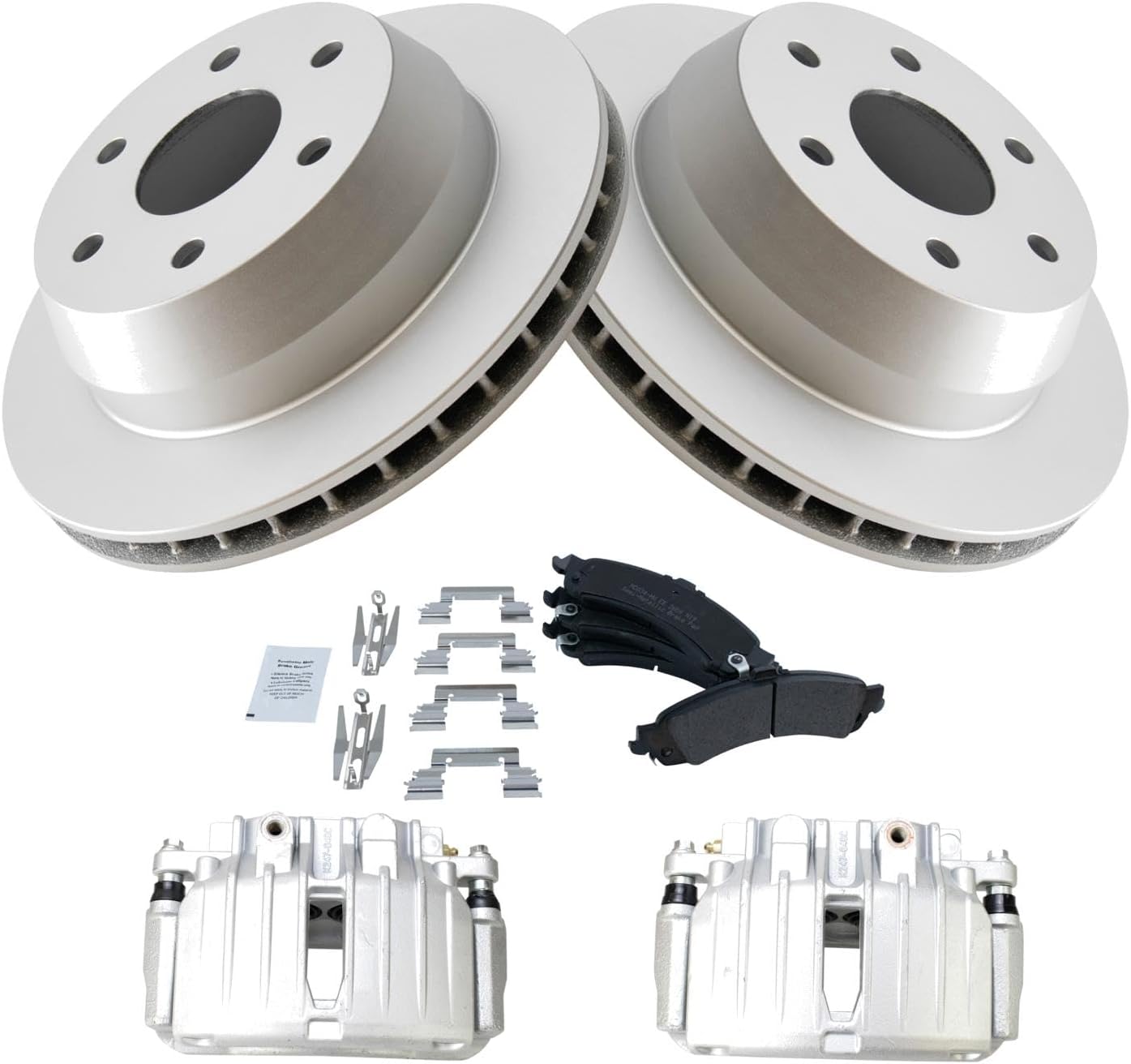 TRQ Rear Brake Pad & Rotor Kit for Cadillac and Chevrolet Vehicles