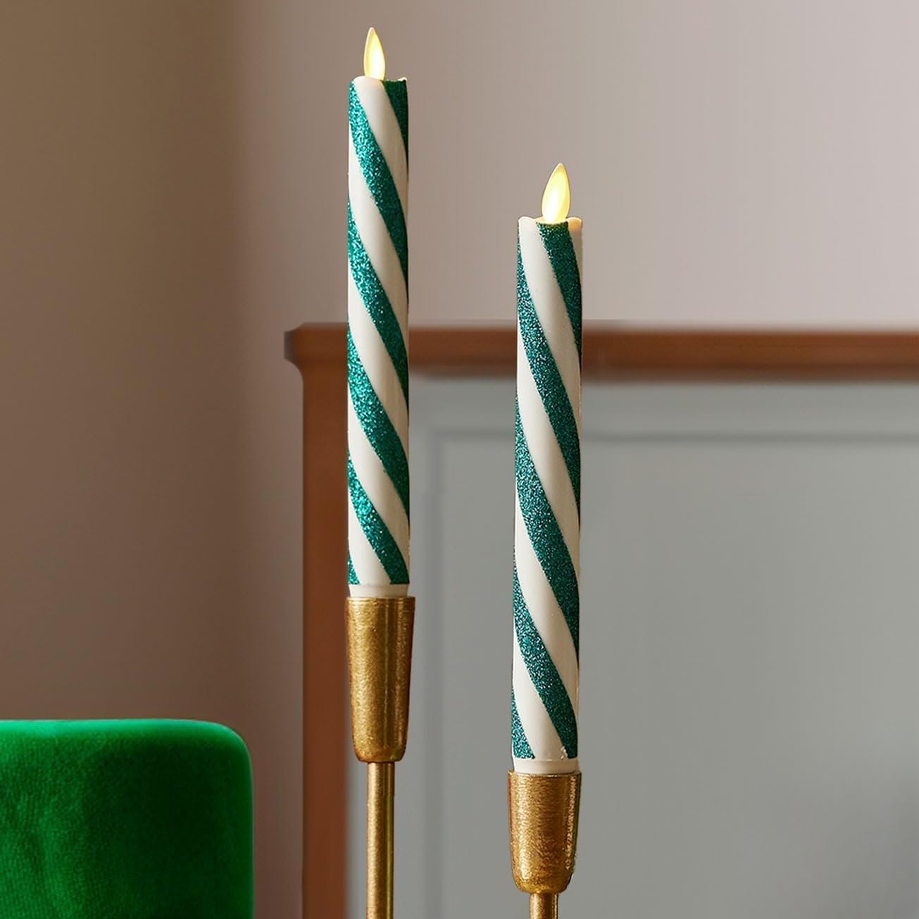 Luminara Flameless Battery Operated Taper Candle Set of 2