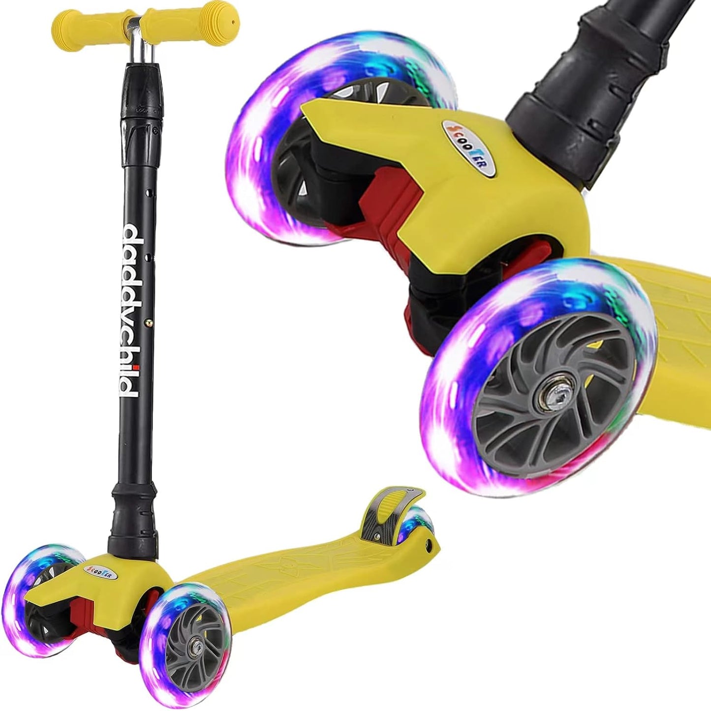 Scooters for Kids 3 Wheel Kick Scooter with Adjustable Height