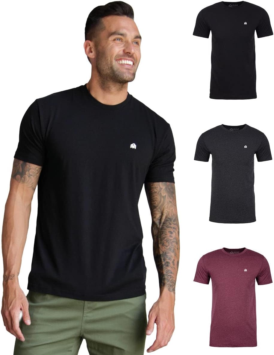 INTO THE AM Mens T Shirt with Logo - Soft Fitted Classic Tees