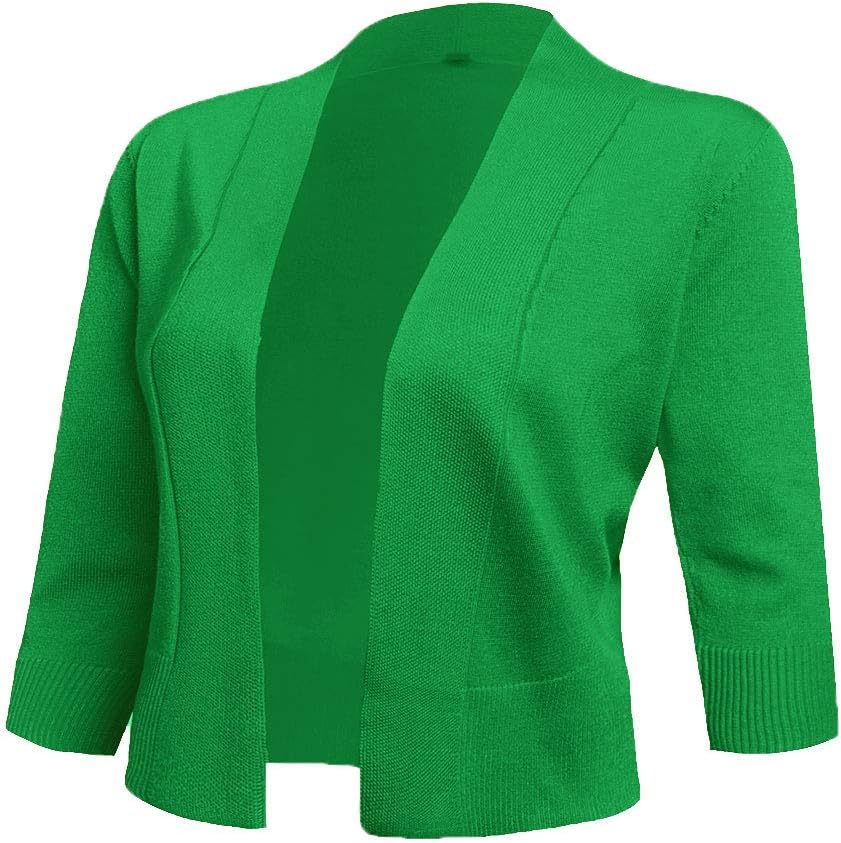 AAMILIFE Women's 3/4 Sleeve Cropped Cardigans for Every Occasion