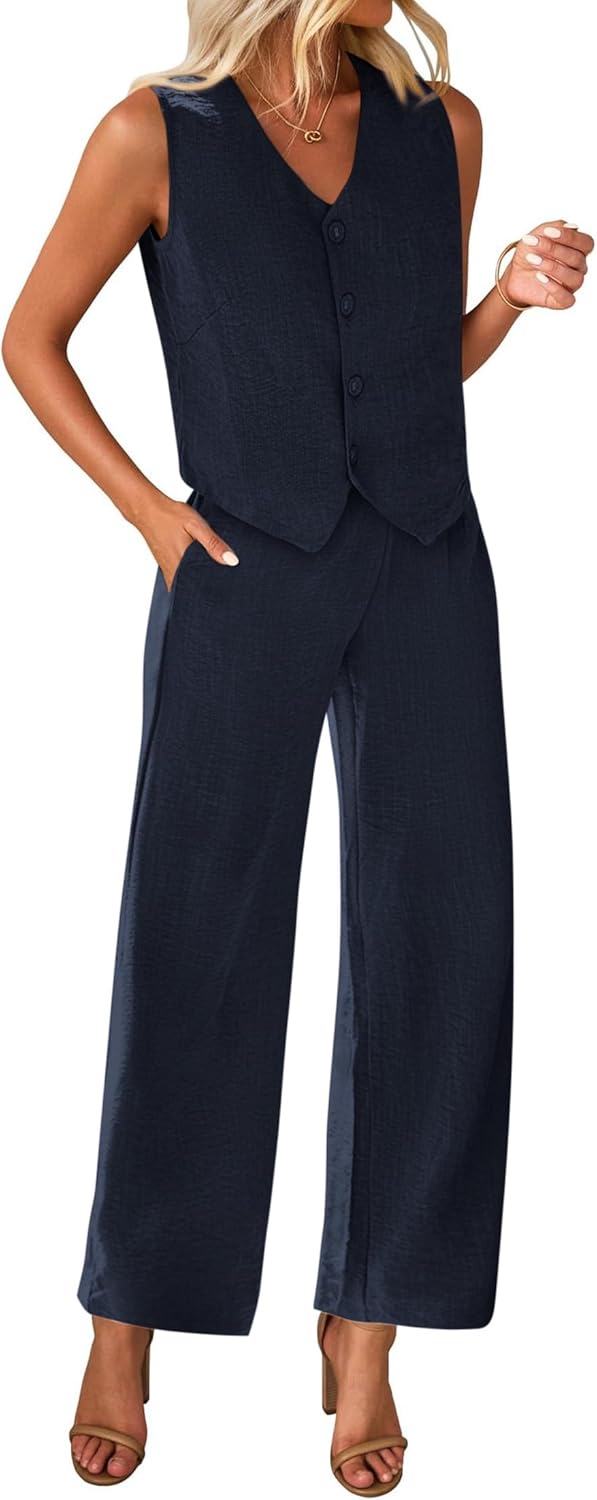 KIRUNDO Womens Two Piece Outfits for Summer Fashion Style