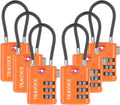 TSA Approved Luggage Locks for Travel, Gym, and More - 6 Pack