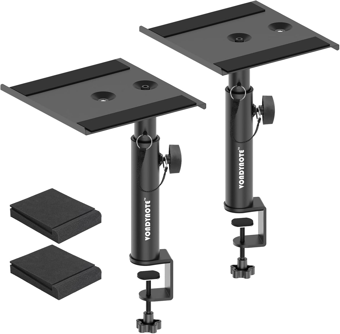 Set of 2 Studio Monitor Stands with Isolation Pads for Speakers