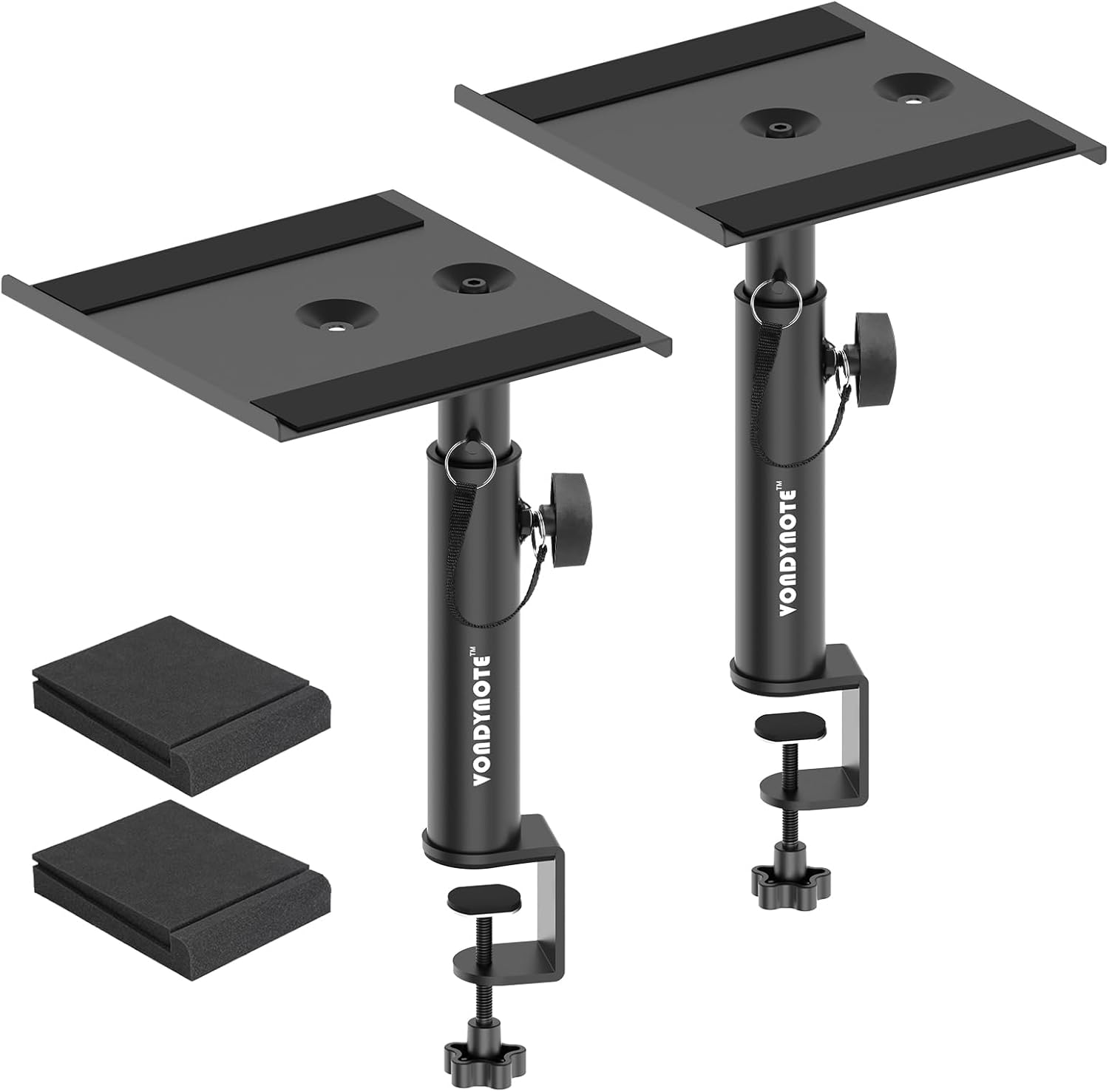 Set of 2 Studio Monitor Stands with Isolation Pads for Speakers