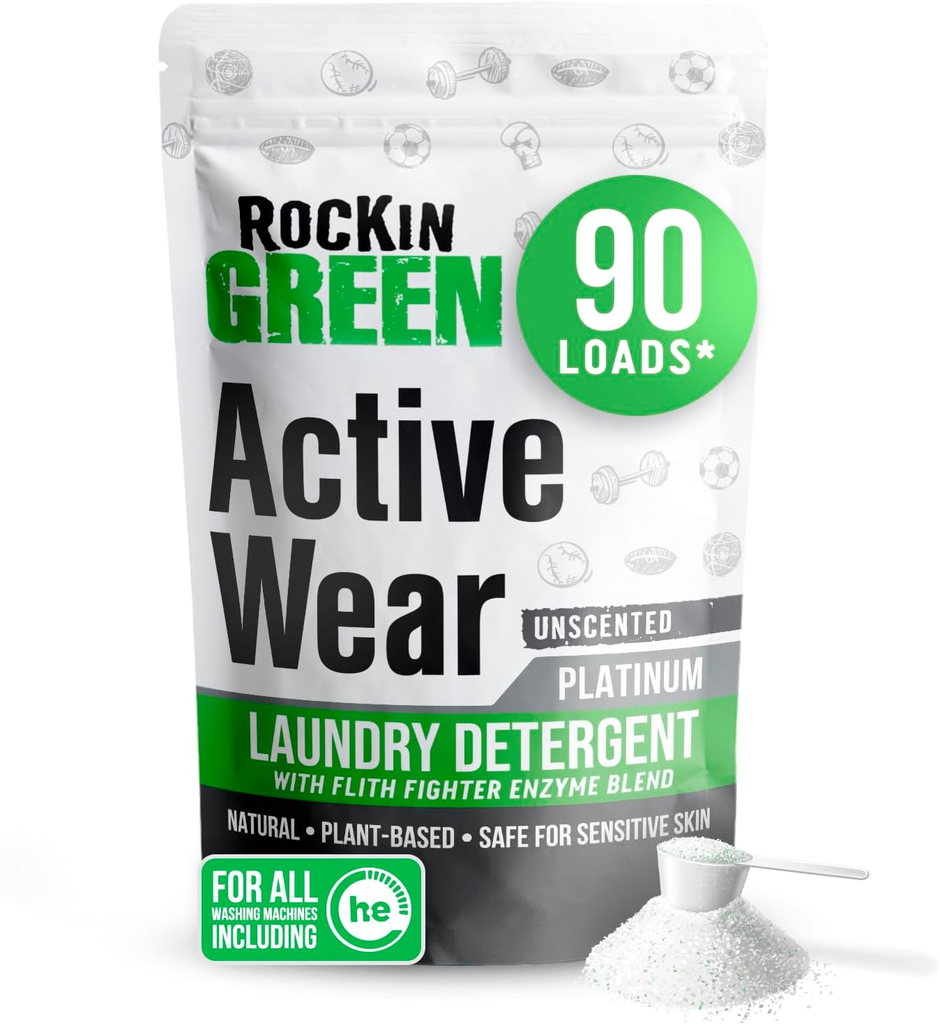 Plant-Based Odor Fighter - Rockin' Green Active Wear Detergent
