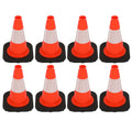 8 Pack 12 in Orange PVC Safety Cones for Sports and Events