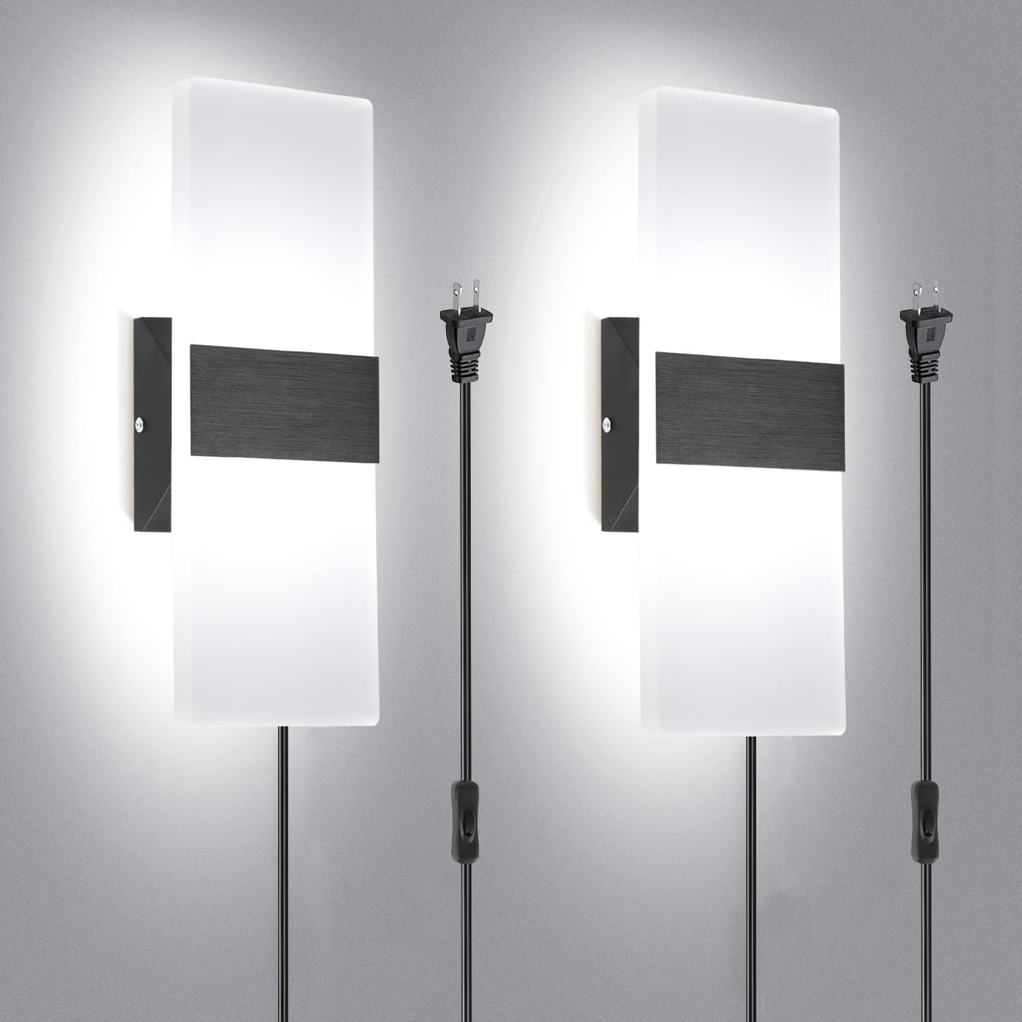 Modern LED Wall Sconce Plug in for Elegant Home Lighting