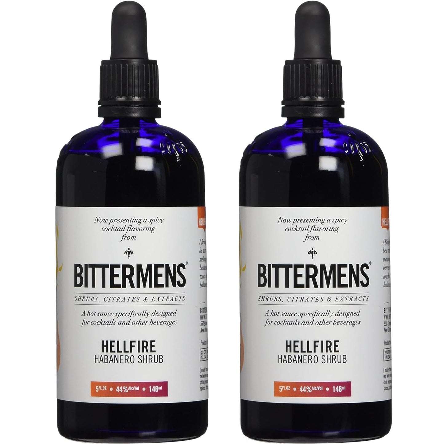 Bittermens Hellfire Habanero Shrub Cocktail Bitters for Mixology