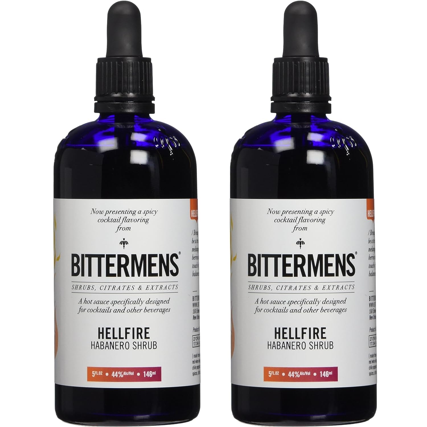Bittermens Hellfire Habanero Shrub Cocktail Bitters for Mixology