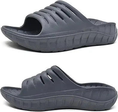 KuaiLu Mens Recovery Sandals for Plantar Fasciitis Relief