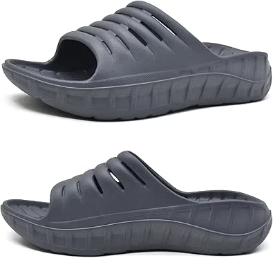 KuaiLu Mens Recovery Sandals for Plantar Fasciitis Relief