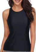 Holipick High Neck Tankini Top for Women - Tummy Control, Supportive