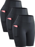 CADMUS Women's High Waist Spandex Yoga Shorts - Tummy Control and Deep
