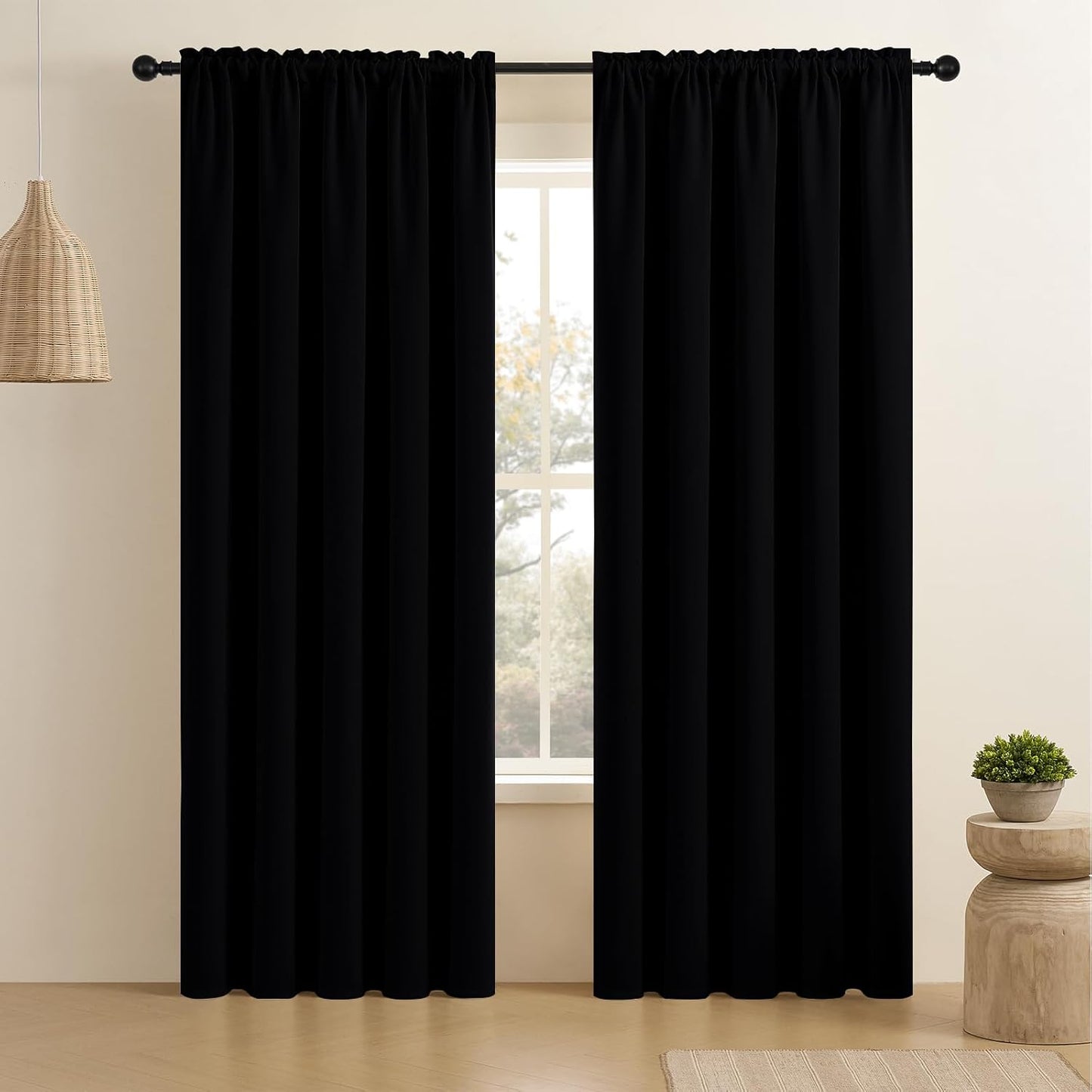 CUCRAF Blackout Curtains Set - Light Blocking & Thermal Insulated