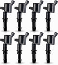 ENA Set of 8 Straight Boot Ignition Coil Pack Compatible with Ford