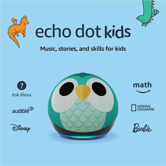 Echo Dot Kids: Parental Controls, 1 Year  Kids+!