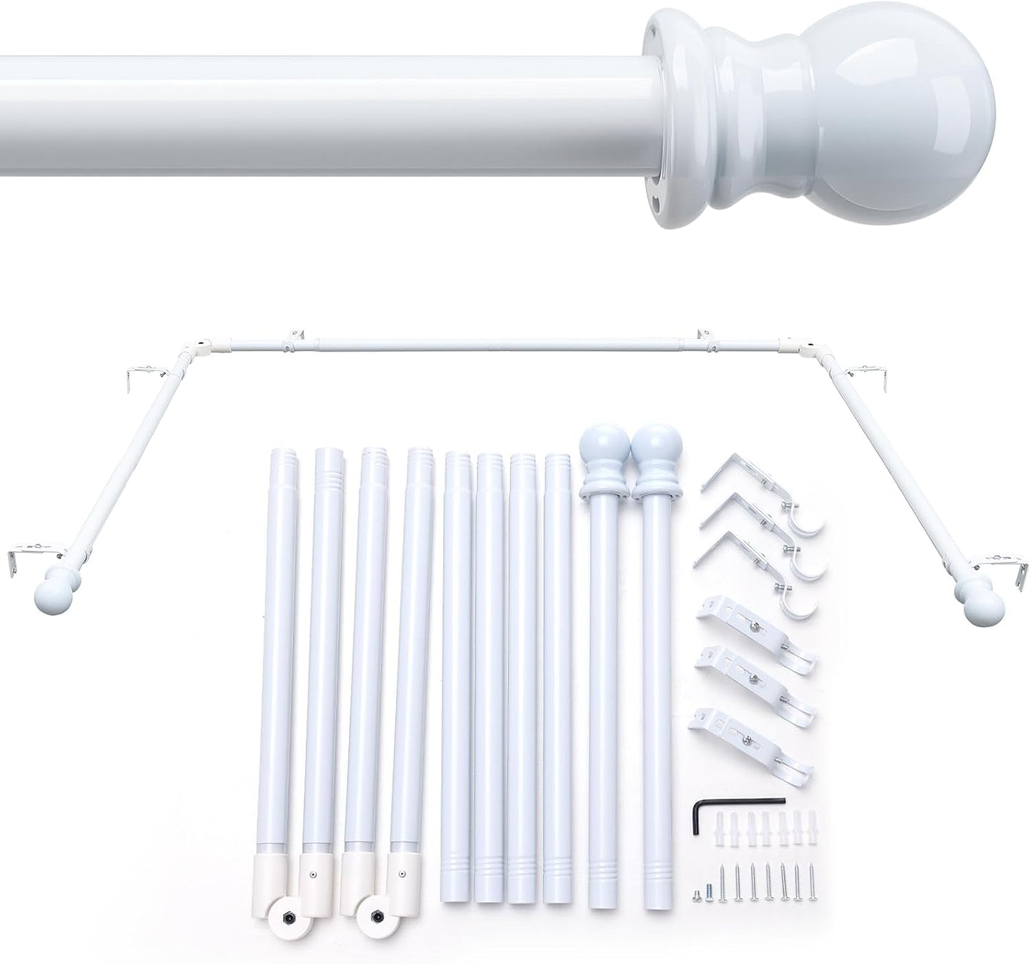 Adjustable U-Shaped Bay Window Rods - INFLATION