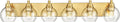 Bathroom Light Fixtures 6 Light Brushed Gold Vanity Light - Modern