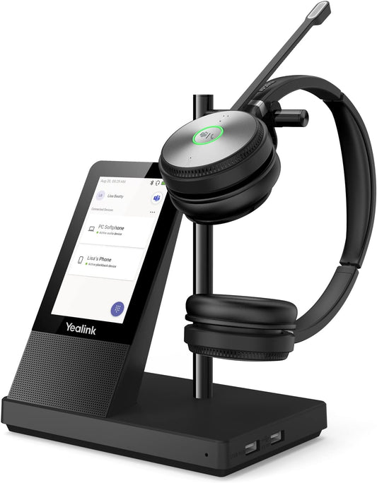 Yealink WH66: Teams Certified Wireless Headset - 160m Range, 14H Talk Time
