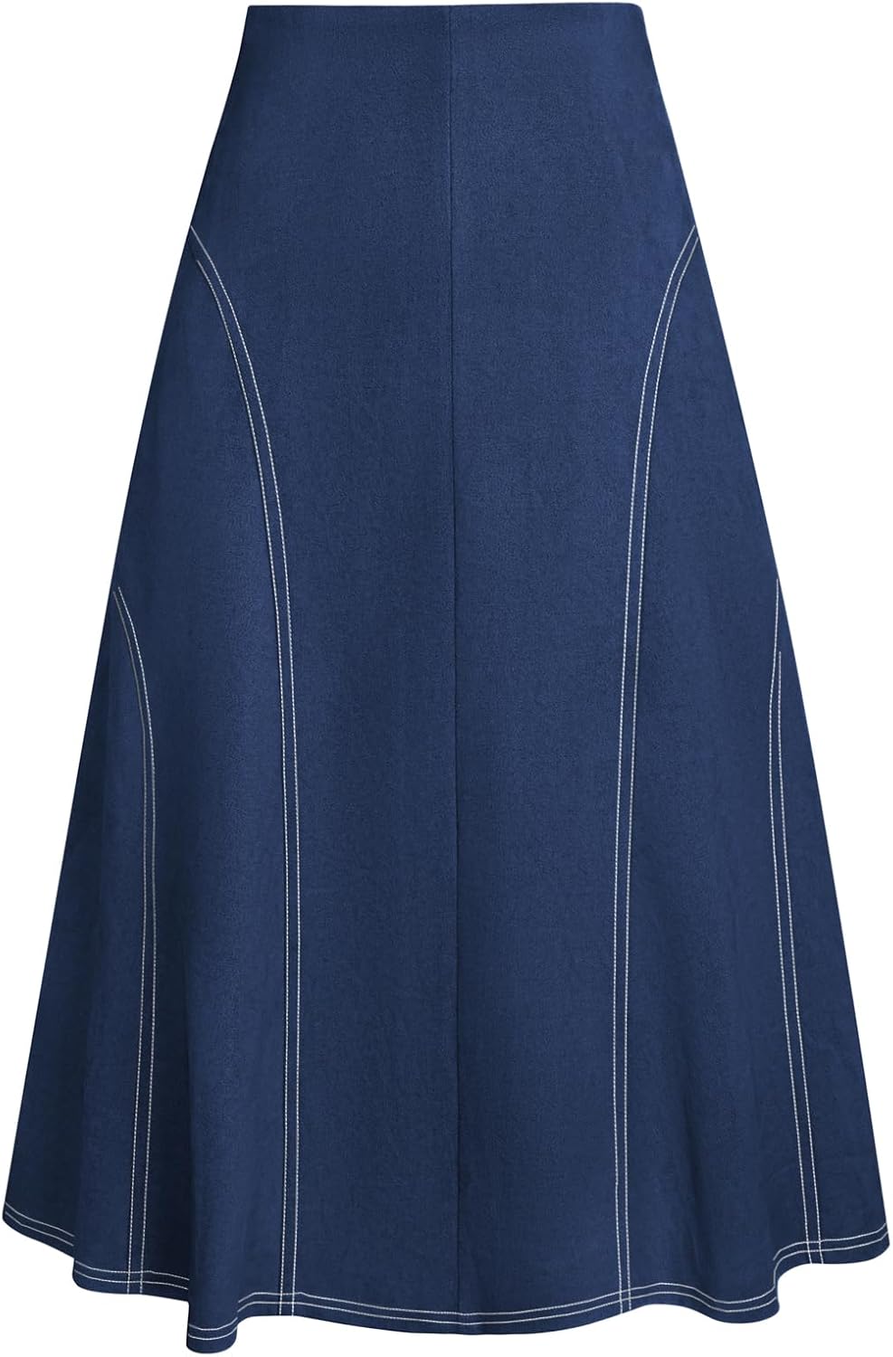 Kate Kasin Women's Suede Midi Skirt for Fall and Winter Style