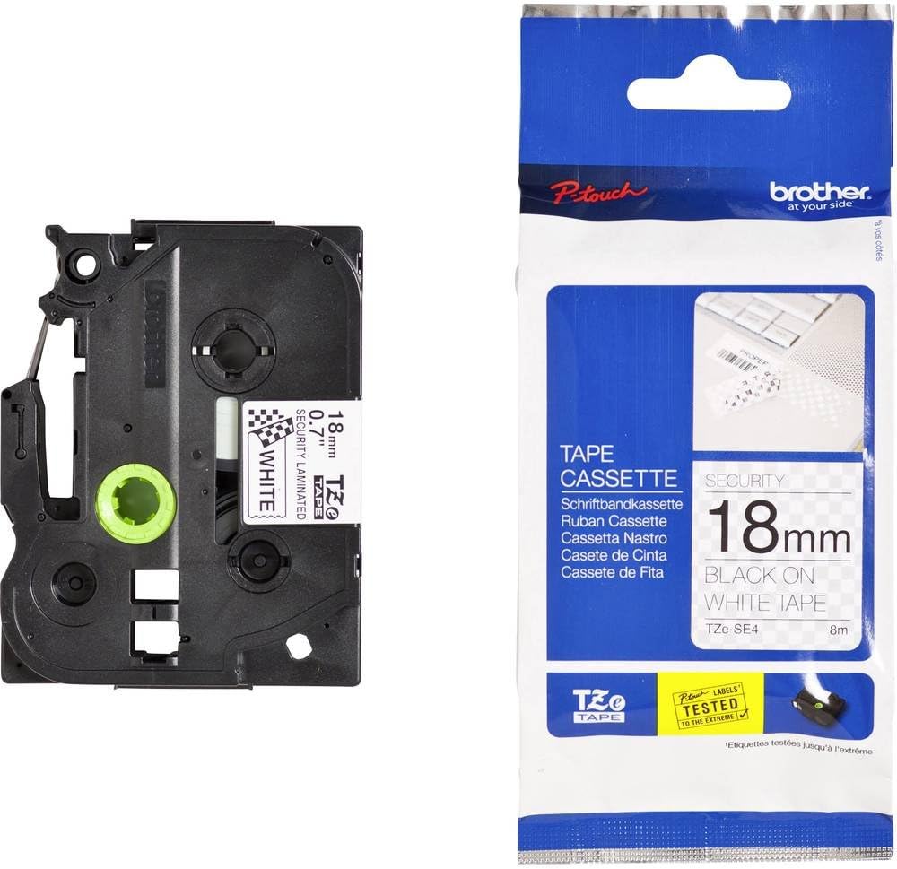Brother TZe-SE4 Labelling Tape for Security Needs, 18mm x 8M