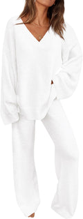 Lounge Sets for Women Two Piece Sweaters Pajama Set - Cozy Fall Shoes