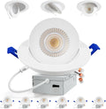 Adetu 6 in Adjustable Gimbal LED Recessed Lights - 5CCT Dimmable (6