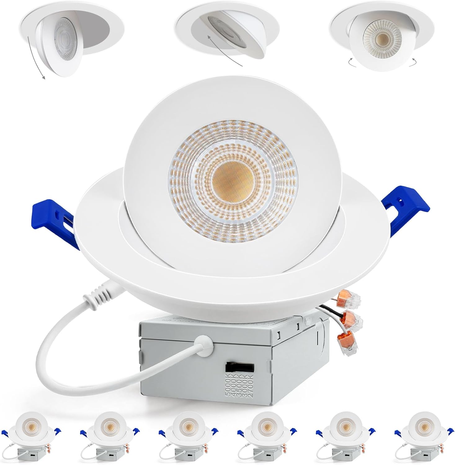 Adetu 6 Inch 360+90 Adjustable Directional Gimbal LED Lights