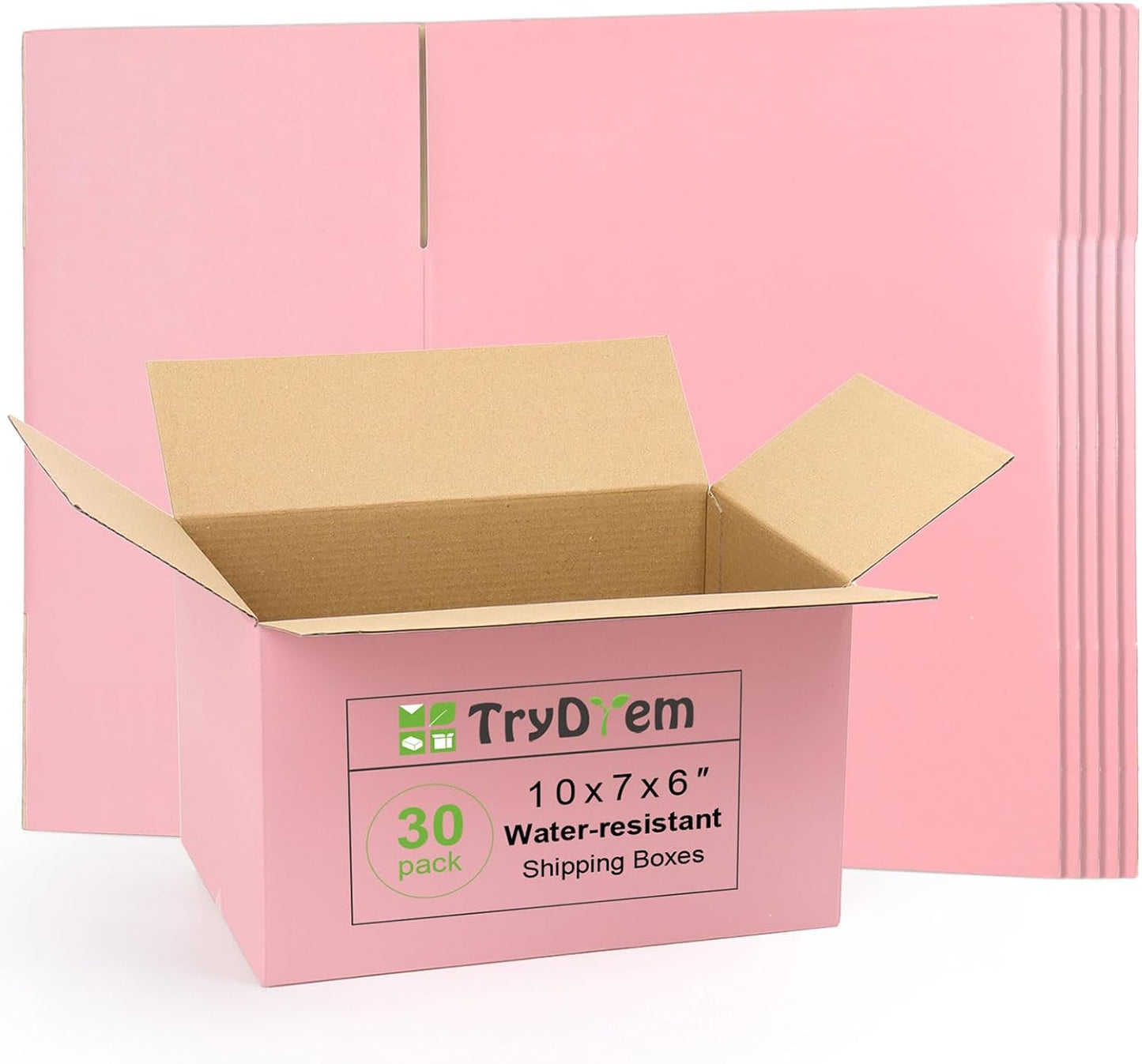 Cute Pink Shipping Boxes for Gift Packaging, Pack of 30 Units