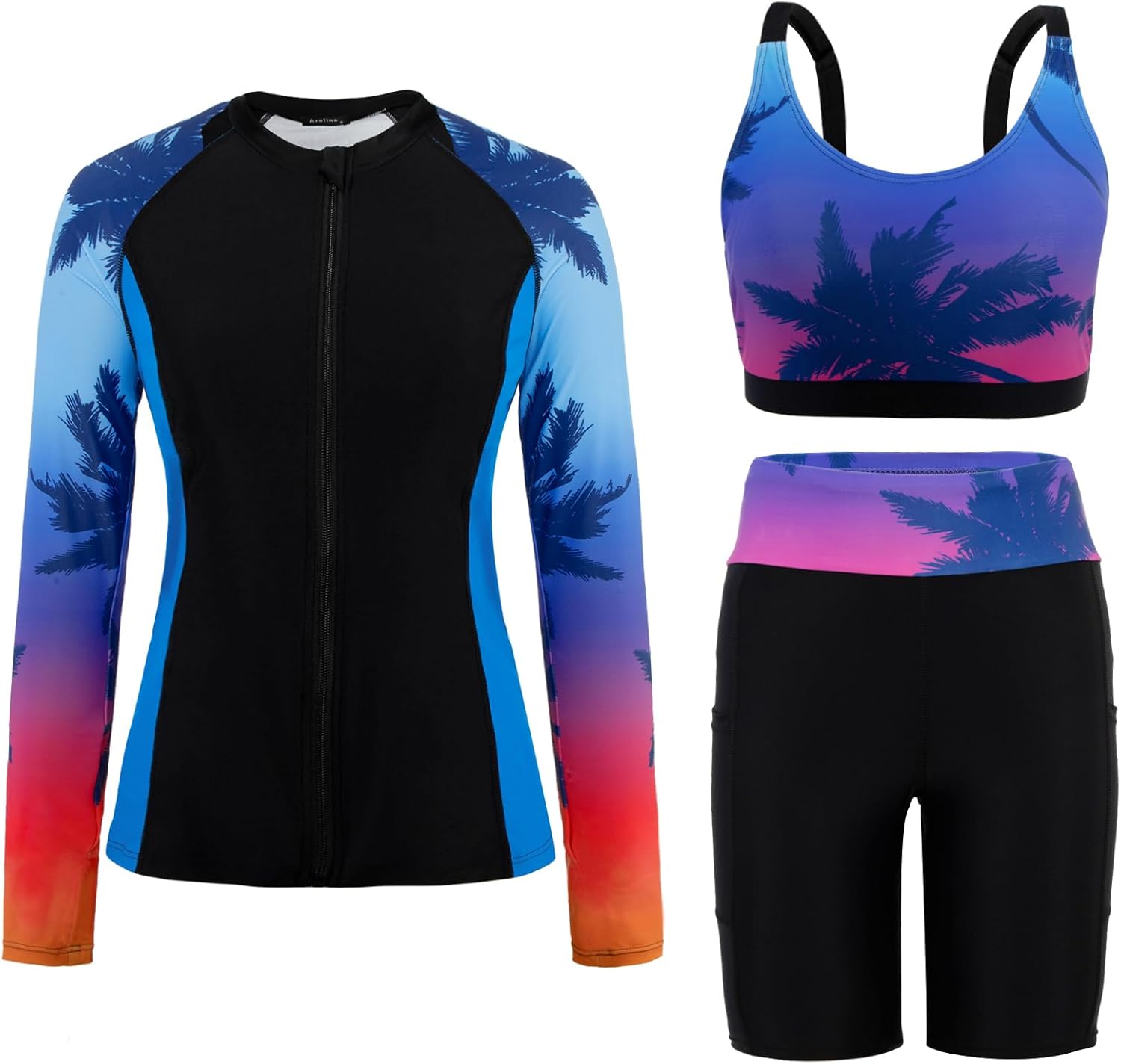 Arolina Womens Rash Guard Long Sleeve Swim Shirts for Sun Safety