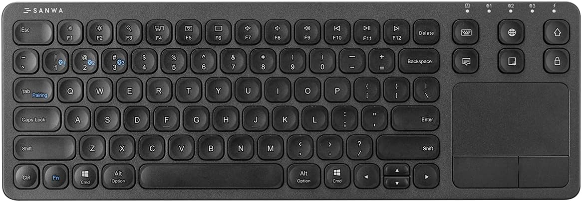 SANWA Bluetooth Keyboard with Touchpad: Multi-Device Convenience