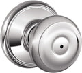 SCHLAGE Georgian Privacy Door Knob Bright Chrome - Easy Install