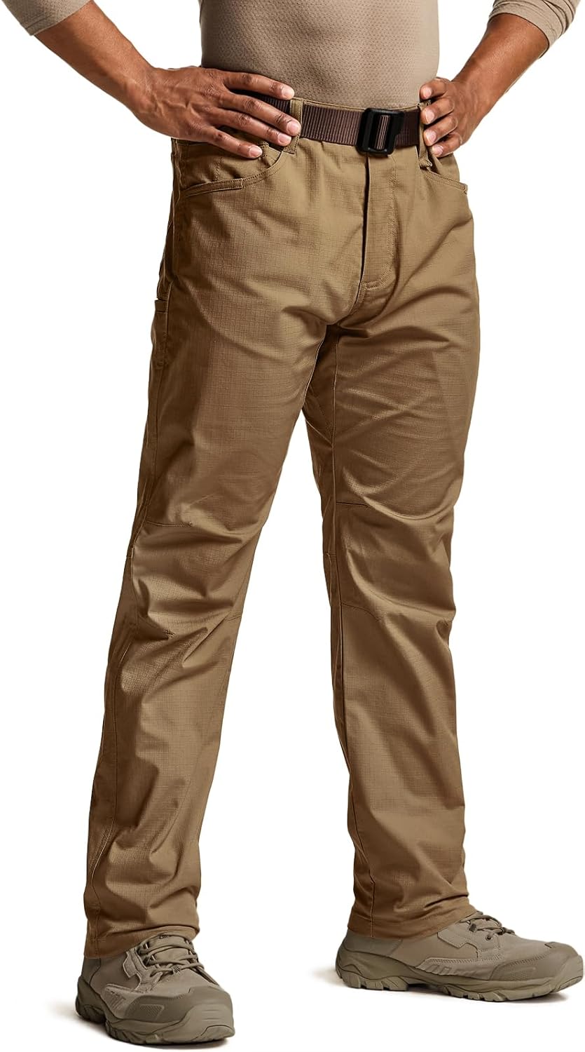 CQR Men's Flex Stretch Tactical Pants for Outdoor Activities