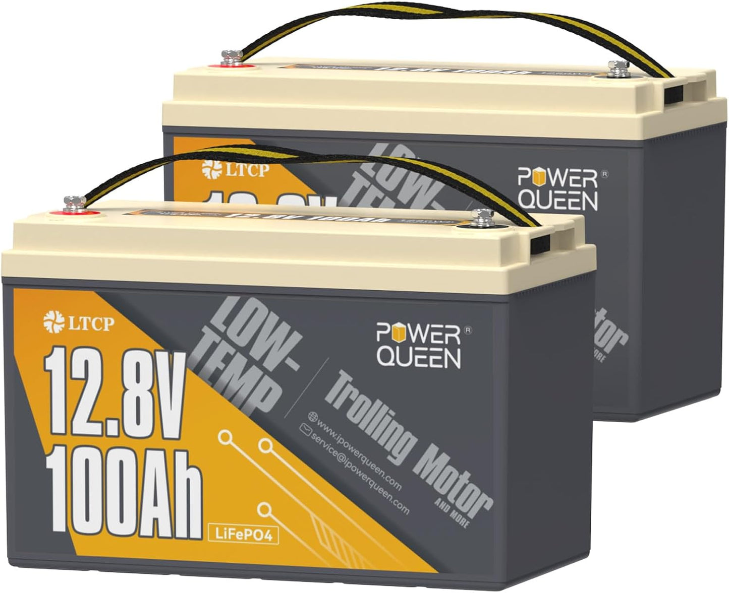 Power Queen 12.8V 100Ah Trolling Motor Battery with BMS