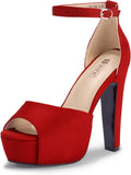 Platform Chunky High Heels Dress Sandals Peep Toe Ankle Strap - 5in 25