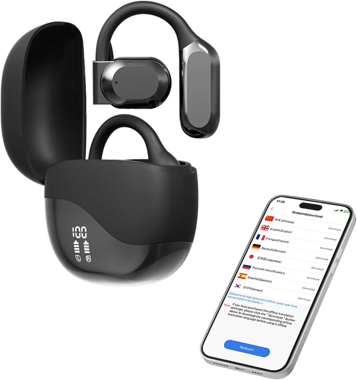 Real-Time 3-in-1 Translation Earbuds for Business Travel