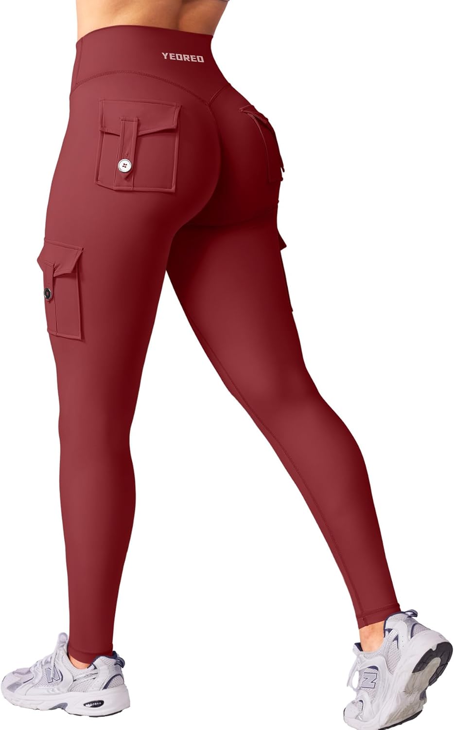 YEOREO CoreFlex Workout Cargo Leggings for Women with Pockets